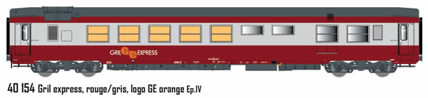 LS Models 40154 - Passenger Coach Gril express with logo GE orange